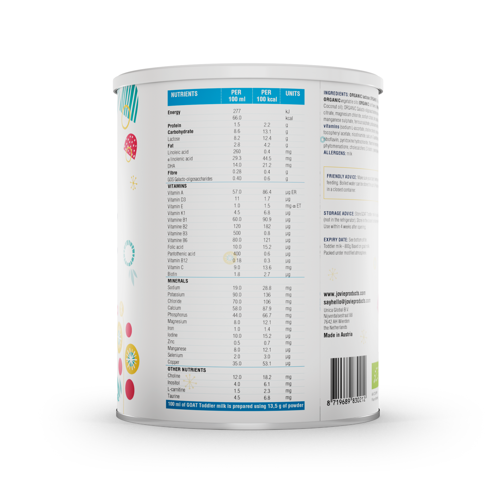 Jovie Goat Milk Formula