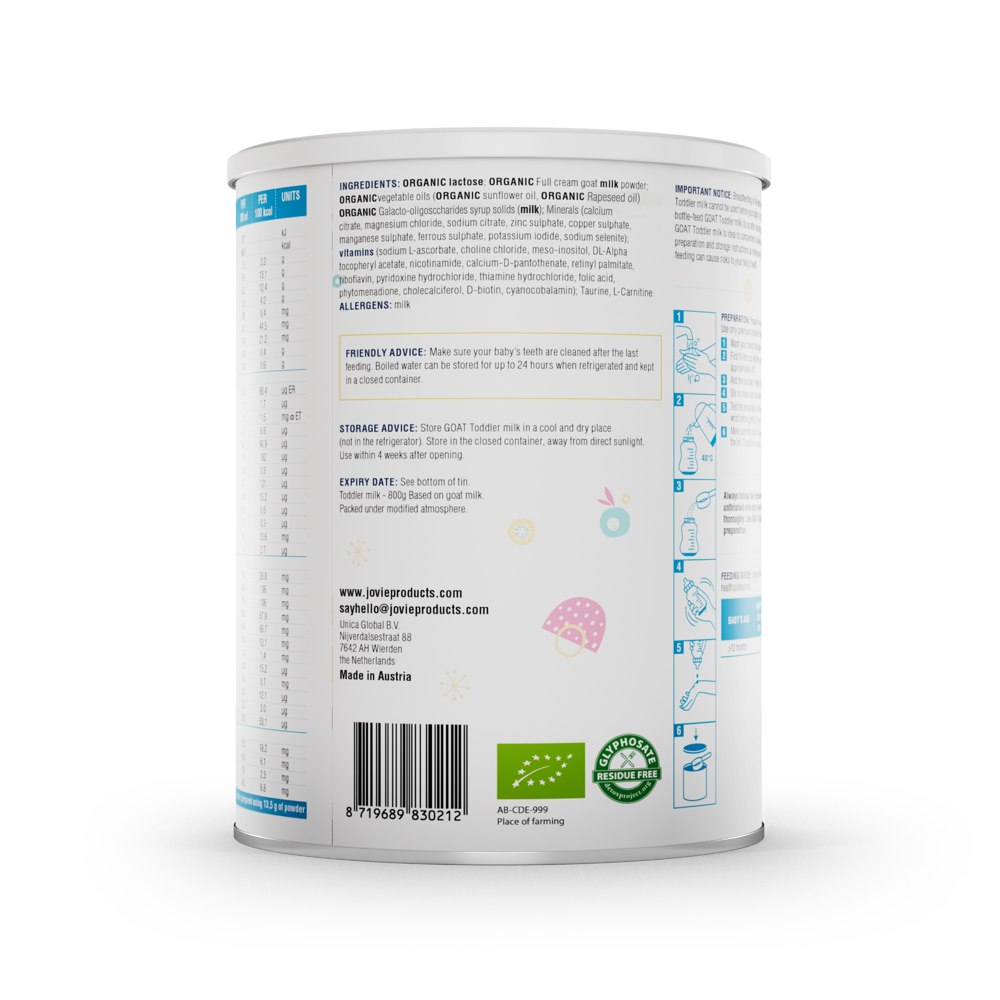 Jovie Goat Milk Formula