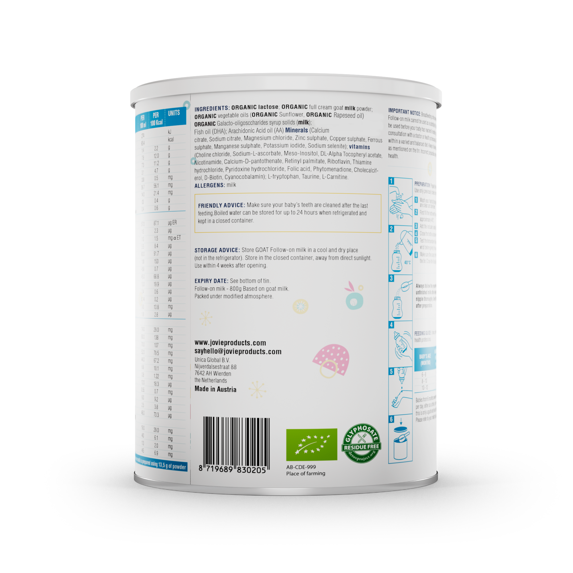 Jovie Goat Milk Formula